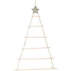 Деревянное настенное украшение Allsmart Nordic, рождественская елка, звезды в цвет дерева, деревянная лестница DIY Matching, елка со звездой, висит на с