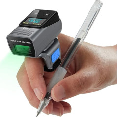 Eyoyo портативный Bluetooth кольцо сканер штрих-кода с дисплеем: Беспроводной мини-сканер штрих-кода для управления запасами, совместимый с iPad, iPho