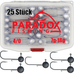 Paradox Fishing Jig Heads Sets 2/0 3/0 4/0 5-28g - 15/25 Pieces - Jig Heads Rubber Fish с джиг-головкой для резиновой рыбки Zander Fishing Accessories