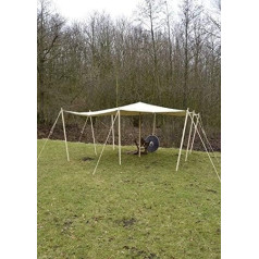 Тент из брезента с петлями, 250 г/м², натуральный цвет, LARP, разные размеры