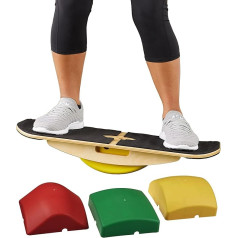 Blue Planet Balance Surfer 7-in-1 Bamboo Wooden Balance Board Trainer for Office, Gym & Home | Great for Standing Desks, Surfing, SUP, Yoga, Physicalrapy, Exercise