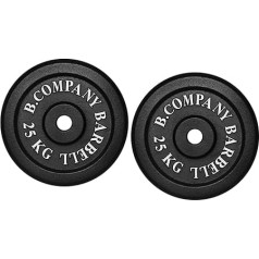 Bad Company Cast Iron Weight Plates, Весовые плиты 30/31 мм для силовых тренировок, 50 кг (2 x 25 кг)