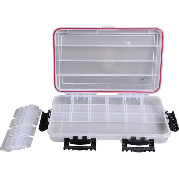 Водонепроницаемый ящик для рыболовных снастей, прозрачный (от 3 до 15 секций/регулируемые разделители), ящик для хранения