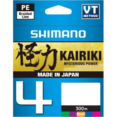 Shimano Kairiki LDM64TE1013030M Оплетка, 4 нити, многоцветная, 300 м, диаметр 0,13 мм, R.7.4 кг