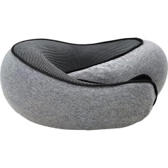 Smileader Bedino Neck Pillow Orthopaedic Aeroplane Neck Pillow Made of Memory Foam Comfortable Travel Pillow for Travel on Plane, Car or Train