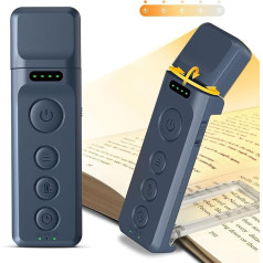 Лампа для чтения Glocusent Book Clamp Reading Light с помощником для сна и таймером, 5 уровней яркости и 3 цвета, экспертная лампа для чтения в постели, USB-пер