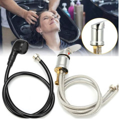 LukLoy Salon Salon Shampoo Bowl Tap and Sprayer Kit for Shampoo Bed Bowl or Backwash Unit, Chrome