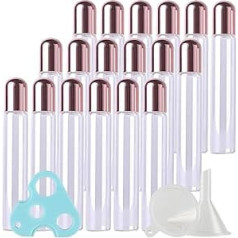 ZEOABSY 50 шт. эфирных масел роликовые бутылки с розовой винтовой крышкой стеклянные бутылки парфюмерии бутылки путешествия бутылки для арома