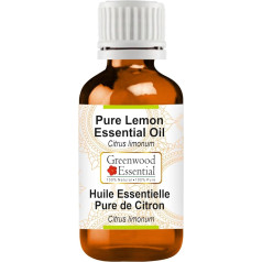 Greenwood Essential Pure Lemon Essential Oil (Citrus Limonum) Natural Therapeutic Quality Steam Distilled 50 ml (1.69 oz)