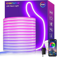 KANTUTOE Неоновая светодиодная лента, 10 м светодиодная лента с пультом дистанционного управления / App Control, 24 В Гибкий IP65 Водонепроницаемый Музы