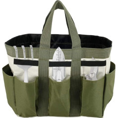QINGLANG Garten-Werkzeugtasche, органайзер, страповый, 8 предметов, Gartenwerkzeug-Aufbewahrung, Mehrzweck-Gartentasche, mit Griffen und elastischen Bändern, Gartengeschenke für Männer und Frauen