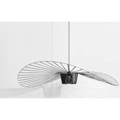 Msyyuu Подвесной свет Винтаж Гостиная LED Vertigo Подвесной свет (высота света регулируется) Стекловолокно/PU шляпа огни E27 Люстра для ресторана аба
