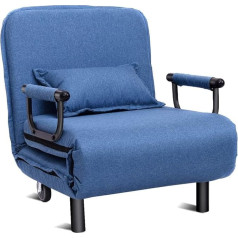Costway 3 в 1 Складной диван-кровать Складная кровать Chaise Longue Складной стул диван-кровать с регулируемой спинкой включает подушку идеально под
