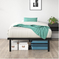 ‎Zinus Zinus Caleb Metal Platform Bed Frame Height 36 cm Steel Frame Folding Under Bed Storage Space Easy Assembly Double