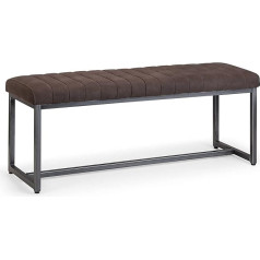 ‎Julian Bowen Julian Bowen Brooklyn Upholstered Bench, антрацит, металл, один размер
