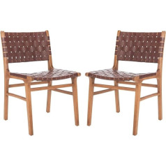 Safavieh Комплект из 2 деревянных обеденных стульев, коричневый, 50 x 55 x 83 см