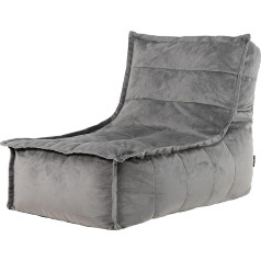 Icon Dolce Leige Bean Bag для взрослых, темно-серый, пушистая бархатная ткань, гигантский бархатный мешок с наполнителем, кресло-мешок, удобное кресло 