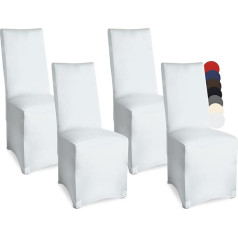 ‎Beautissu Чехлы для банкетных стульев Beautissu, комплект из 4 штук, 45 x 90 см, Leona Элегантные натяжные чехлы для стульев, эластичные чехлы для стульев