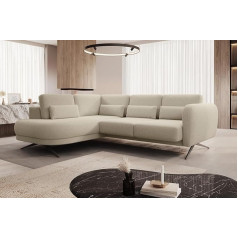 Domimeble Domohome ILUSIO L Угловой диван с электрическим выдвижным сиденьем, элегантный диван, мебель для гостиной (левый, Now Ov Never 06)