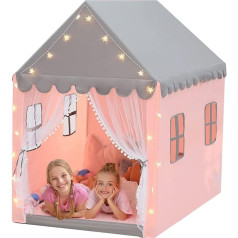 Детская игровая палатка со звездами, домик для детей внутри/на улице, замок принцессы, палатка с 4 окнами для украшения детской комнаты, 121 x 1