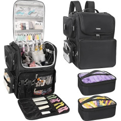 Relavel Hair Tools Travel Bag Hair Stylist Backpack Hairdresser Cosmetology Bag, Thermal Insulation Full Layer for Curling Iron, Hair Straighten, Travel Accessories, Train Case, Hairdresser