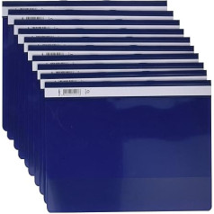 Exacompta 439907B Упаковка из 10 файловых папок премиум-класса из пленки ПВХ для коммерческого переплета DIN A4 с полосками для маркировки и степлером