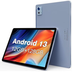 Планшет FancyFish Android 13 с диагональю 10,1 дюйма, восьмиядерный процессор 2,0 ГГц, дисплей 1920 × 1200 FHD, 12(6+6) ГБ ОЗУ + 128 ГБ ПЗУ (TF Extend 1 ТБ), 5G WiFi, Bluetooth 5.0, 6000 