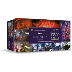 Trefl 81024 13500 деталей, большой пазл, самый толстый картон, органический, EKO, коллаж с супергероями, развлечение для взрослых и детей от 12 лет, Marvel