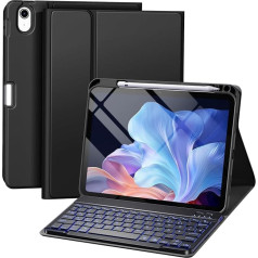 Чехол drivego с клавиатурой для iPad 10 поколения 10,9 дюймов 2022, 7-цветная подсветка, магнитная съемная клавиатура для iPad 10 поколения с держателем д