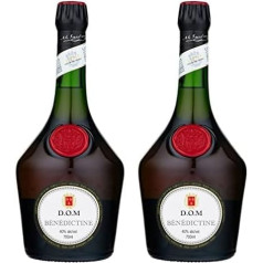 Французский травяной ликер Bénédictine D.O.M., 40% Vol., 70 cl/700 ml, Традиционная секретная формула с 27 корнями, травами и специями, тонкие медовые ноты с 