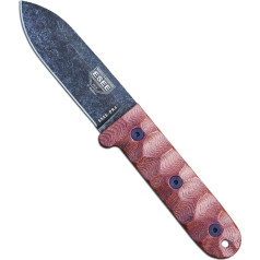 ESEE, Camp Lore PR-4 Outdoor Knife Black Oxide Blade 10.5 cm Spear Point Micarta Hunting Knife Full Tang, Includes Belt Sheath