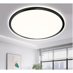 ONDTA светодиодный потолочный светильник черный 36 Вт, диаметр 57 см 4000 K Кухня потолочный светильник, IP44 водонепроницаемый ванной комнате пото