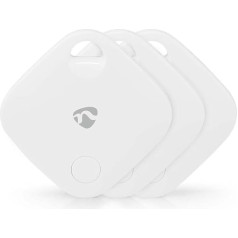 Nedis Key Finder | Работает от батареек | 3 x CR2032 | Батарейки в комплекте | Версия Bluetooth®: 5.1 | Срок службы батареек до: 1 год | Белый | В упаковке 3 шт.
