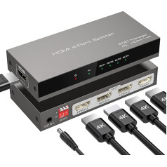 HDMI сплиттер 1 в 4 выхода Одновременное назначение 4 мониторов с поддержкой управления EDID 4K30hz 2K 3D 1080p HDCP 4-Way HDMI Splitter для телевизора PSBox/PC/PS4/Laptop В