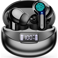 Беспроводные наушники Bluetooth - Bluetooth 5.3 Hi-Fi Stereo Deep Bass Wireless Headphones Noise Cancelling CVC Wireless Earbuds 35 Hours Playtime 13 mm Driver Earphones Waterproof USB C