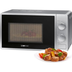 Clatronic MWG 792 inox Микроволновая печь с камерой объемом 20 л и функцией гриля Микроволновая печь с 5 уровнями мощности и 1 уровнем гриля Микроволно