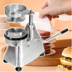 XSDAJSD Kommerzieller Hamburger-Patty-Maker, 100/130/150 мм (4/5/6) Zoll Burgerpresseusus Edelstahl für hohe Beanspruchung - Patty-Former mit 500 Patty-Papieren, 150 mm