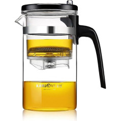 Чайник 500 мл с фильтром и ситечком Стеклянный кувшин с горлышком из боросиликатного стекла Чайный сервиз Чайник все в одном Чайник для приг