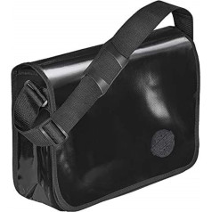 Veloflex Velocolor Truck Tarpaulin Shoulder Bag with Mobile Phone Pocket, 2 Pen Pockets and Slip Pocket, 1 Piece, black, shoulder bag