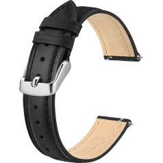 Bisonstrap Элегантный кожаный ремешок для часов, быстросъемный, для мужчин и женщин, совместим с ушками для часов размером 12, 14, 15, 16, 18, 20 мм