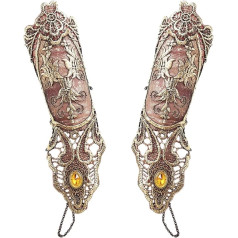 Borsgye готические браслеты ювелирные изделия кружева воротник вампир браслет кружева без пальцев перчатки викторианской стимпанк ретро шес