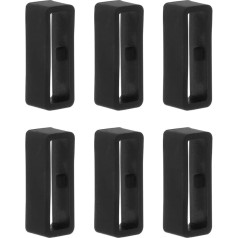 Poo4kark 6pcs Watch Band Loop Fastening Rings Rubber Watch Clasp 26mm Blood Sugar