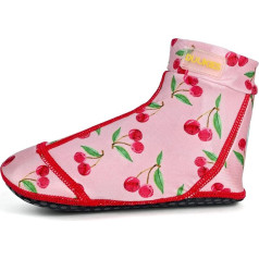 Duukies девочки плавать носки вишня розовый вишня принт пляж носки УФ-защита