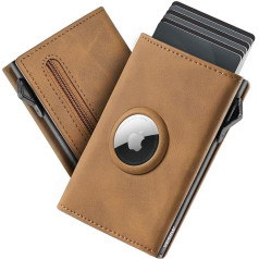 YESIIW Мужской кошелек Airtag с большой емкостью и суперкомпактным кошельком Airtag на 12 карт, 1 отделение для удостоверений личности и монет с защи