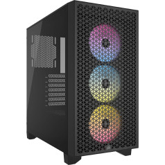 Корпус CORSAIR 3000D RGB Airflow Mid-Tower PC Case - 3 x AR120 RGB вентилятора - Поддержка трех слотов GPU - Подходит для 8 x 120 мм вентиляторов - Высокий воздушный поток -