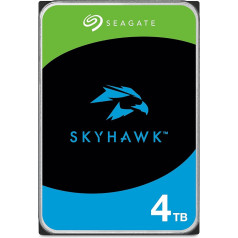 Внутренний жесткий диск Seagate SkyHawk ST4000VXZ16 4 ТБ, запись видео до 64 камер, 3,5 дюйма, 64 МБ кэш-памяти, SATA 6 ГБ/с, серебристый, служба спасения данных, 