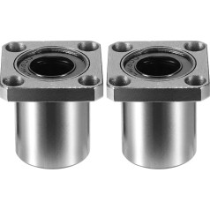 A ABSOPRO LMK16UU квадратные фланцевые линейные шарикоподшипники серебряный тон упаковка из 2