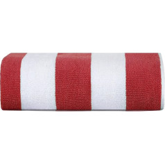 SweetNeedle - Пляжные полотенца для взрослых - Красный Белый Cabana Полосатый Классический - 100% Хлопок Махровый Ring Spun Полотенце для бассейна Быстрое