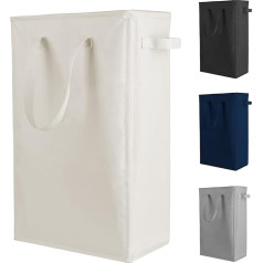 Тонкая корзина для белья с ручками складная тонкая грязная одежда Тонкая сумка для белья складная грязная корзина для белья 45L бежевый