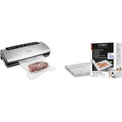 Вакуумный запайщик CASO VC15 - вакуумный прибор для победителей испытаний и профессиональные пакеты из фольги Caso 20 x 30 см / 50 пакетов, для всех ва